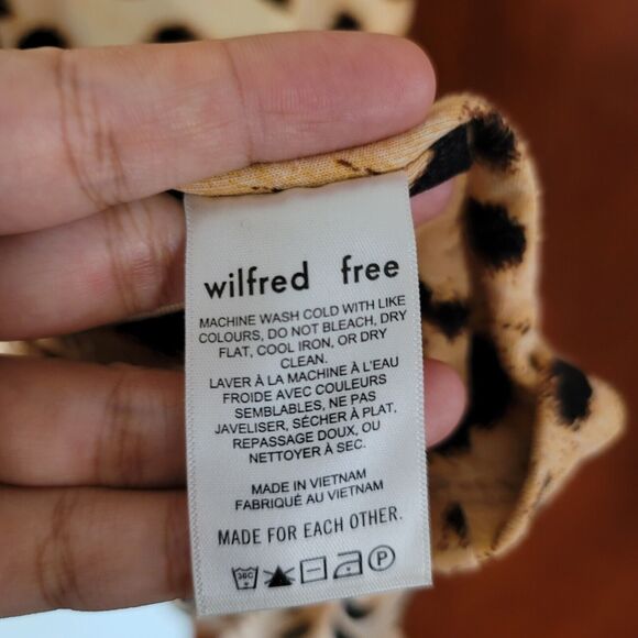 Aritzia Wilfred Free Cheetah Print Bodycon Spaghetti Strap Mini Dress XS - Picture 5 of 6